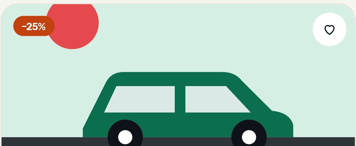 Roamly Car Hire travel offer illustration